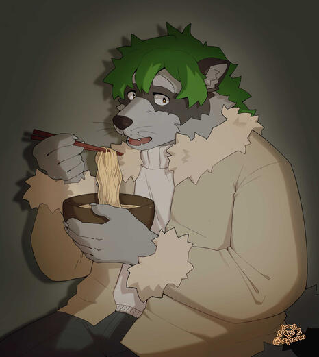 One furry character Commission Shaded Half Body