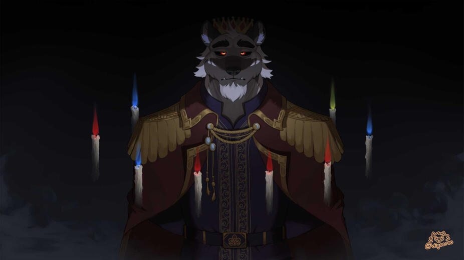 One furry character Commission Painted Half Body