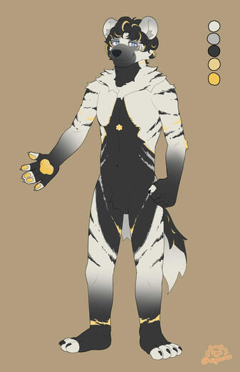 One furry character Commission Flat Colored Full Body